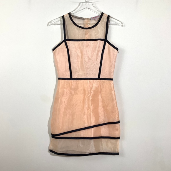 Asos Peach Mini Dress A46 - Picture 1 of 8